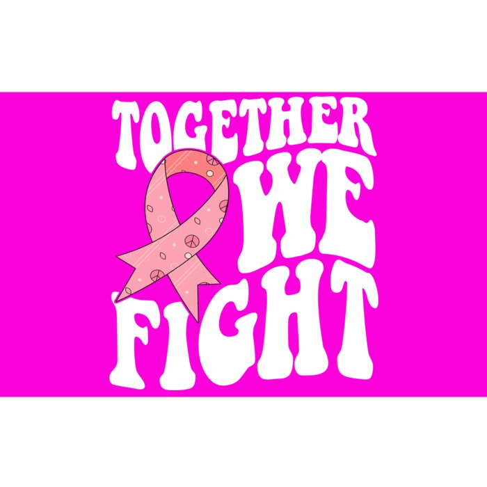 Together We Fight Breast Cancer Retro Bumper Sticker