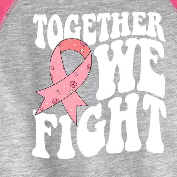 Together We Fight Breast Cancer Retro Toddler Fine Jersey T-Shirt