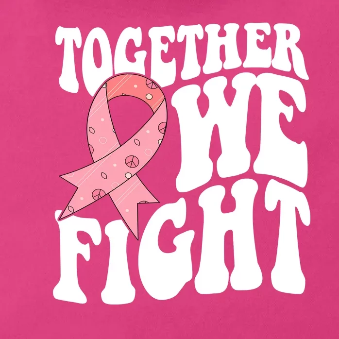 Together We Fight Breast Cancer Retro Zip Tote Bag