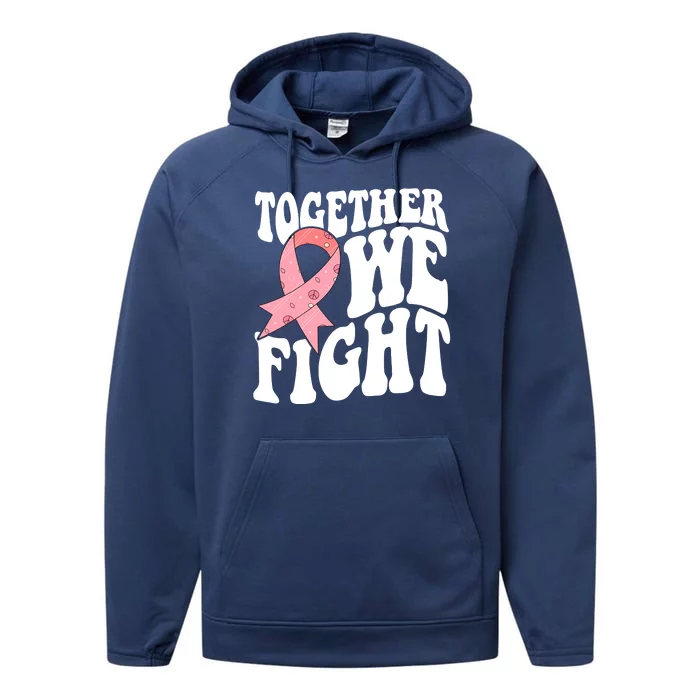 Together We Fight Breast Cancer Retro Performance Fleece Hoodie