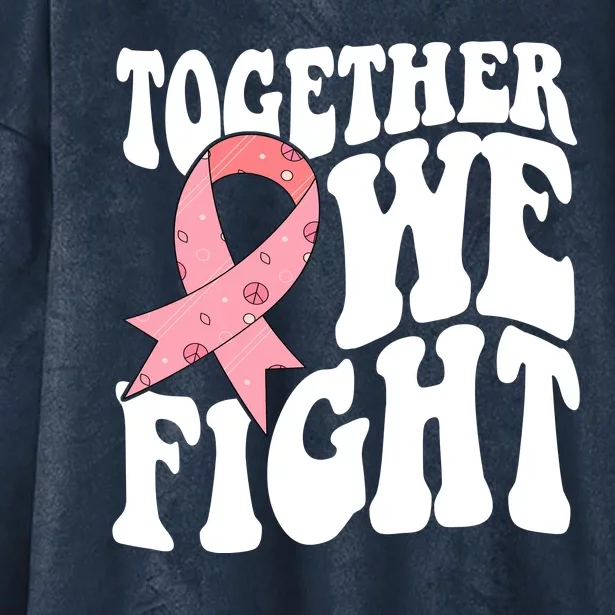 Together We Fight Breast Cancer Retro Hooded Wearable Blanket