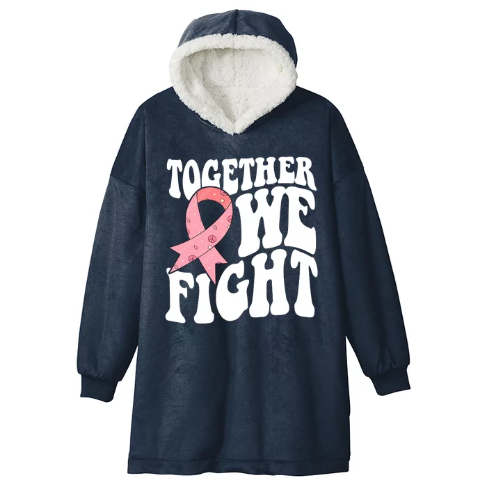 Together We Fight Breast Cancer Retro Hooded Wearable Blanket