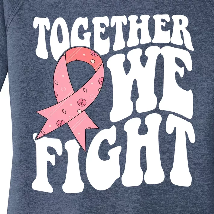 Together We Fight Breast Cancer Retro Women's Perfect Tri Tunic Long Sleeve Shirt