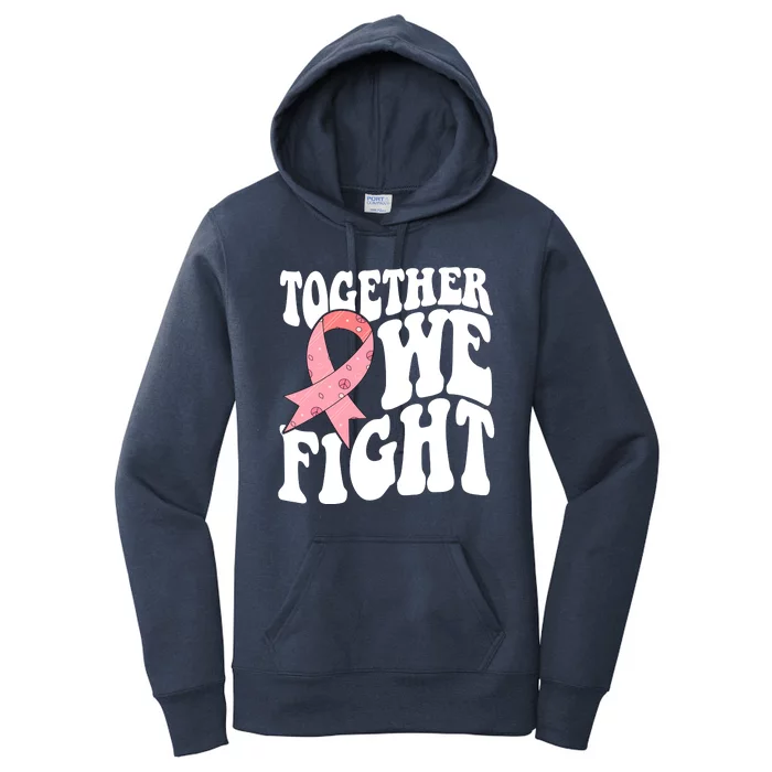 Together We Fight Breast Cancer Retro Women's Pullover Hoodie