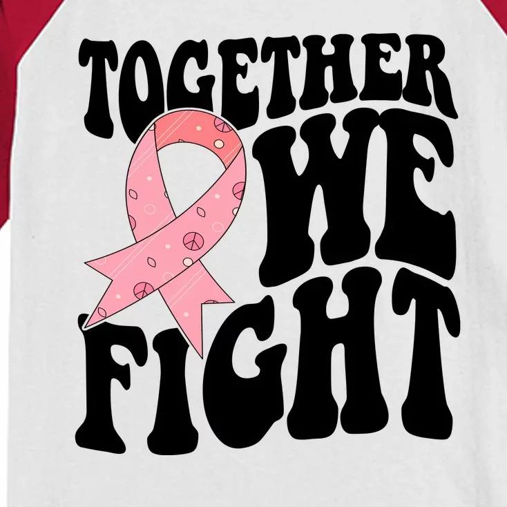 Together We Fight Breast Cancer Retro Kids Colorblock Raglan Jersey