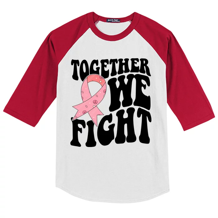 Together We Fight Breast Cancer Retro Kids Colorblock Raglan Jersey