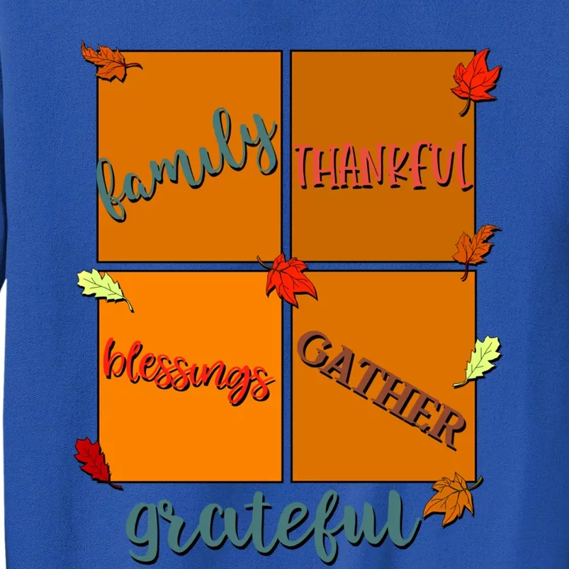 Thanksgiving Words Family Thankful Blessings Gather Meaningful Gift Sweatshirt