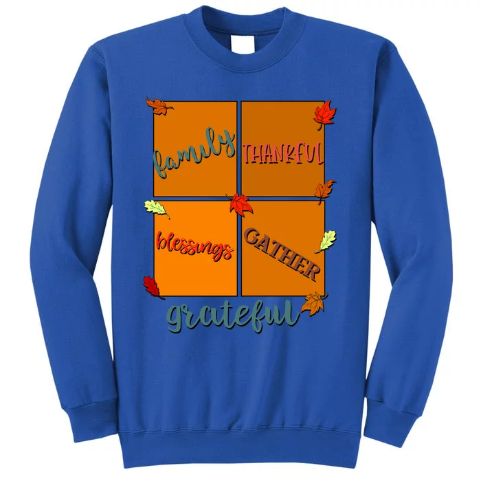 Thanksgiving Words Family Thankful Blessings Gather Meaningful Gift Sweatshirt