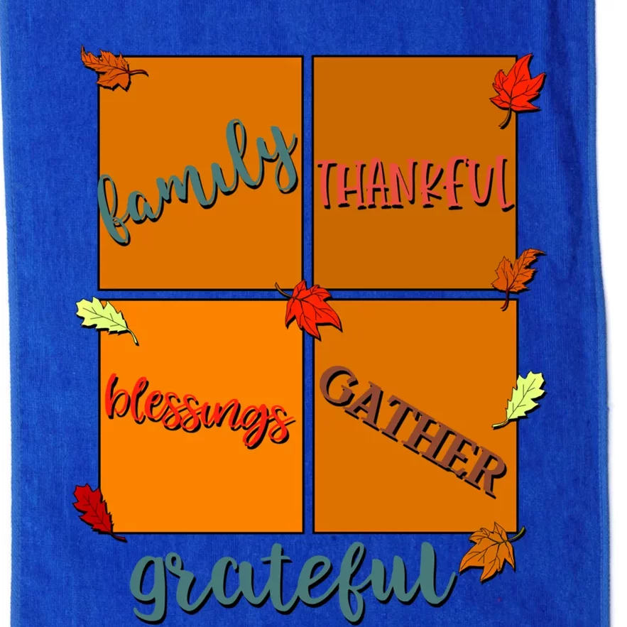 Thanksgiving Words Family Thankful Blessings Gather Meaningful Gift Platinum Collection Golf Towel