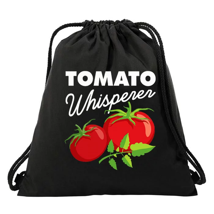 Tomato Whisperer Funny Vegan Farmer Garden Farm Lover Outfit Drawstring Bag