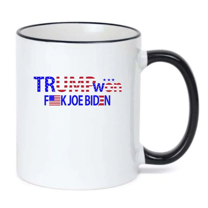 Trump Won F Joe Biden Black Color Changing Mug