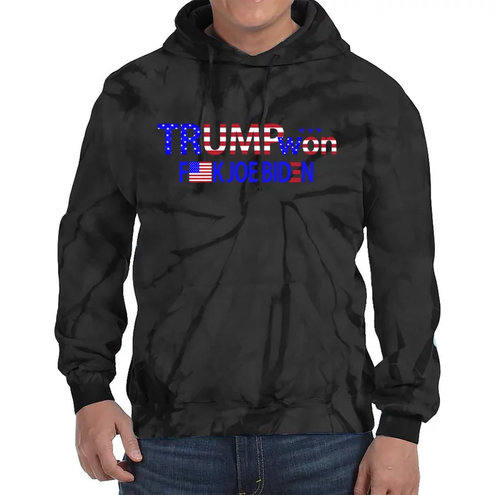 Trump Won F Joe Biden Tie Dye Hoodie