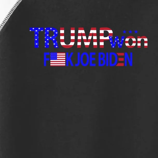 Trump Won F Joe Biden Toddler Fine Jersey T-Shirt