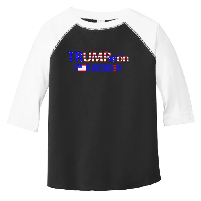 Trump Won F Joe Biden Toddler Fine Jersey T-Shirt