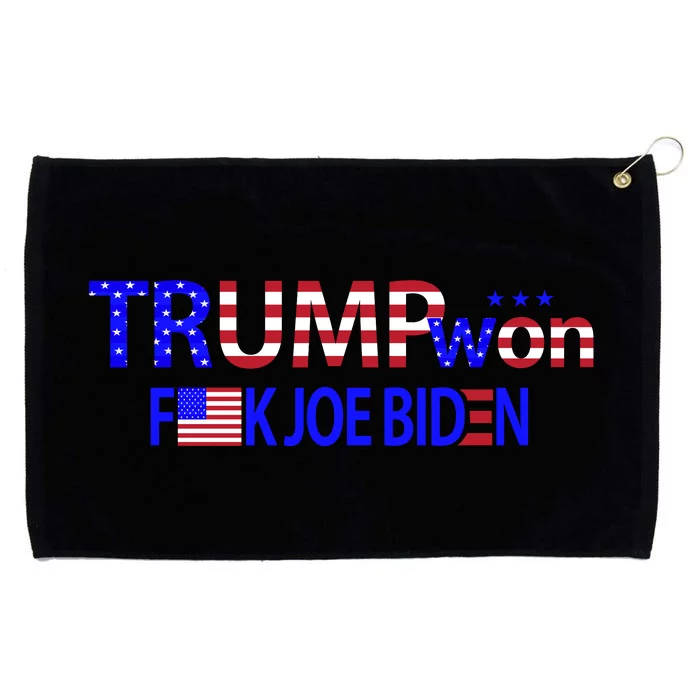 Trump Won F Joe Biden Grommeted Golf Towel