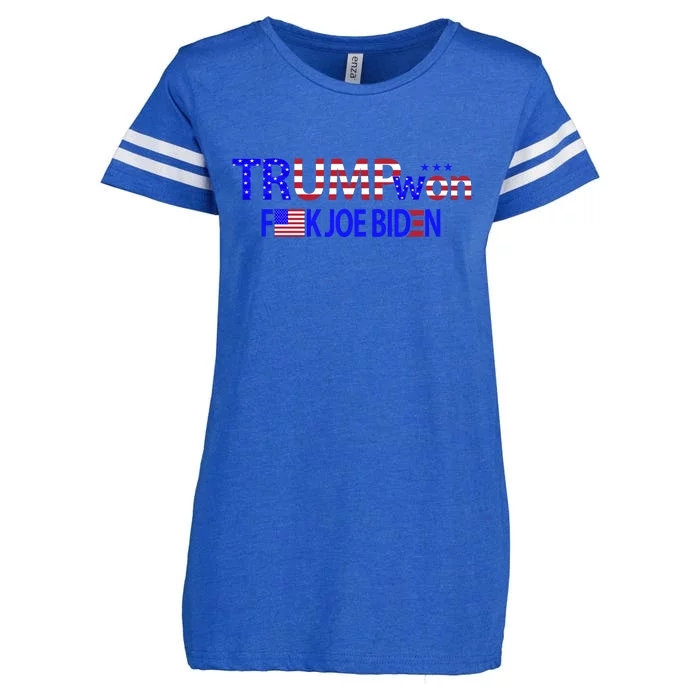 Trump Won F Joe Biden Enza Ladies Jersey Football T-Shirt