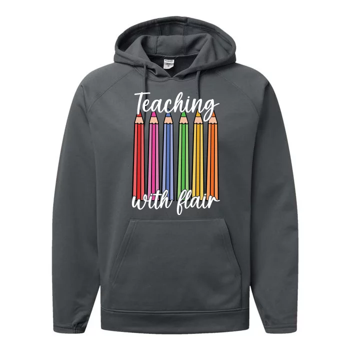 Teaching With Flair Colorful Pencil School Performance Fleece Hoodie