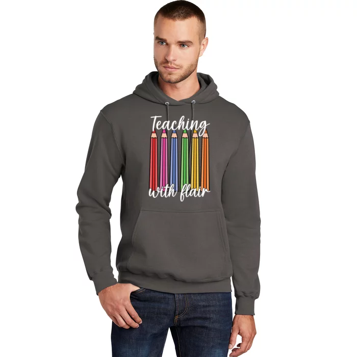 Teaching With Flair Colorful Pencil School Hoodie