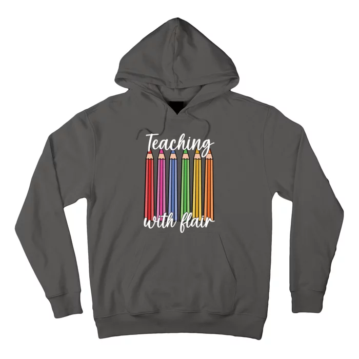 Teaching With Flair Colorful Pencil School Hoodie