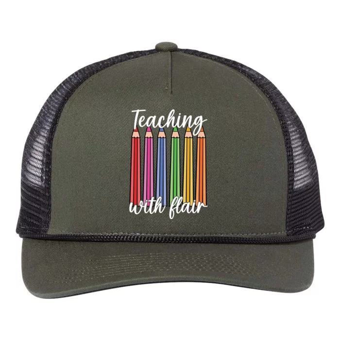 Teaching With Flair Colorful Pencil School Retro Rope Trucker Hat Cap