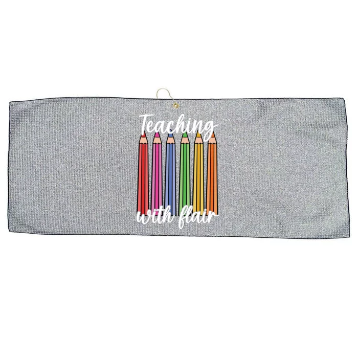 Teaching With Flair Colorful Pencil School Large Microfiber Waffle Golf Towel