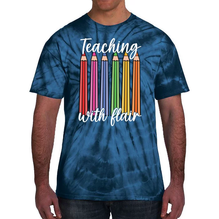 Teaching With Flair Colorful Pencil School Tie-Dye T-Shirt