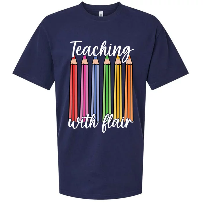 Teaching With Flair Colorful Pencil School Sueded Cloud Jersey T-Shirt