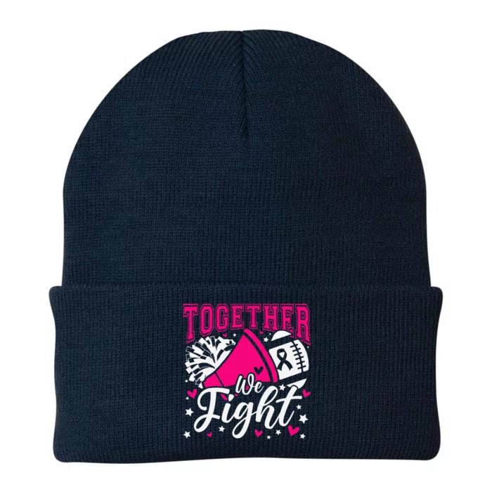 Together We Fight Breast Cancer Awareness Pink Ribbon Knit Cap Winter Beanie