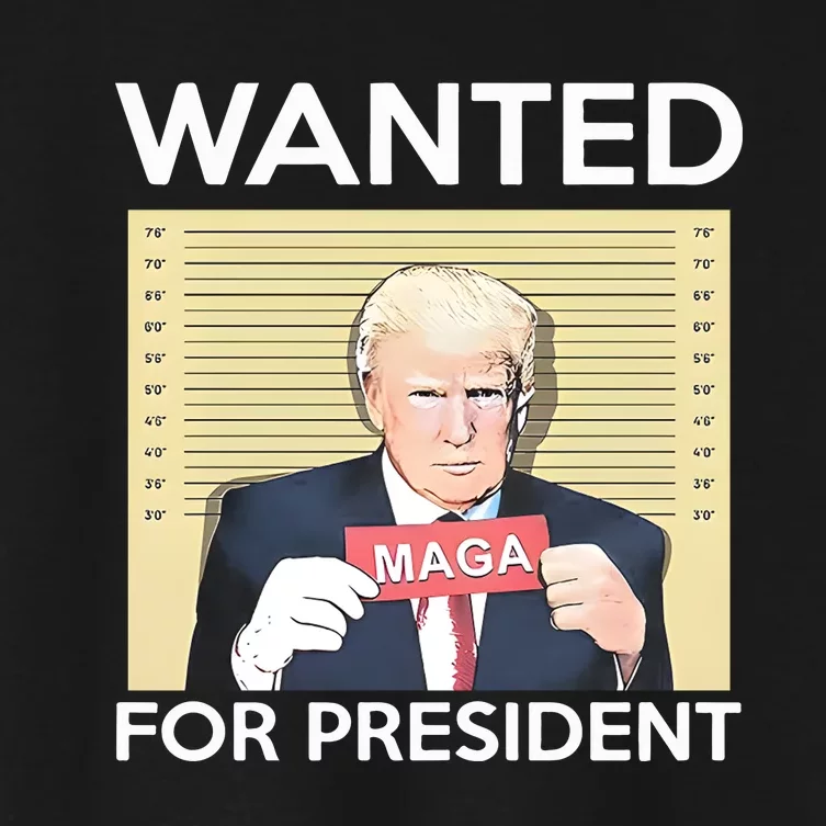 Trump Wanted For President Women's Crop Top Tee