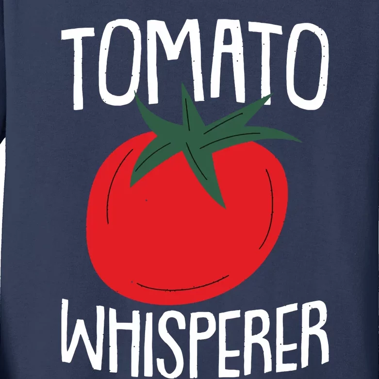 Tomato Whisperer Fathers Day Gardening Daddy Dada Gardener Kids Long Sleeve Shirt