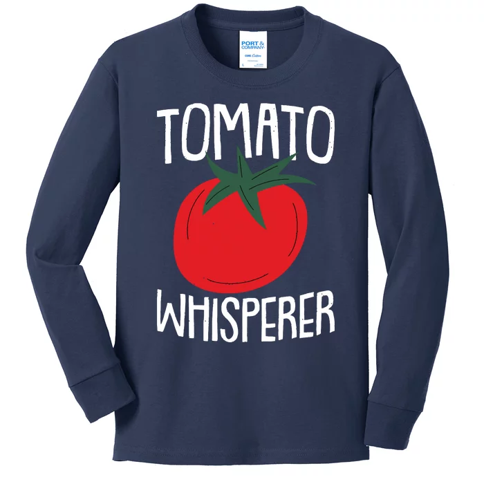 Tomato Whisperer Fathers Day Gardening Daddy Dada Gardener Kids Long Sleeve Shirt