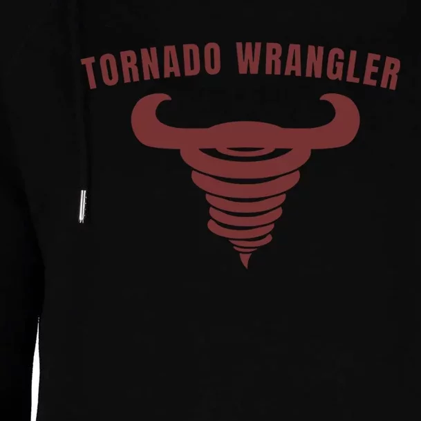 Tornado Wrangler Funny Design Womens Funnel Neck Pullover Hood