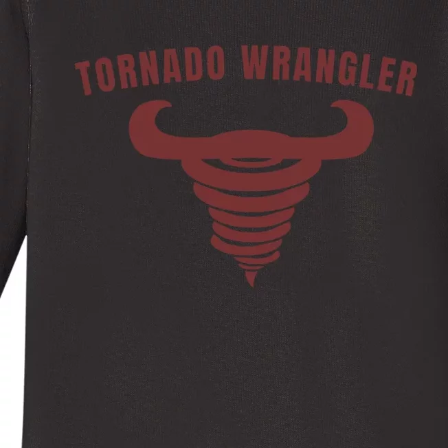 Tornado Wrangler Funny Design Baby Long Sleeve Bodysuit