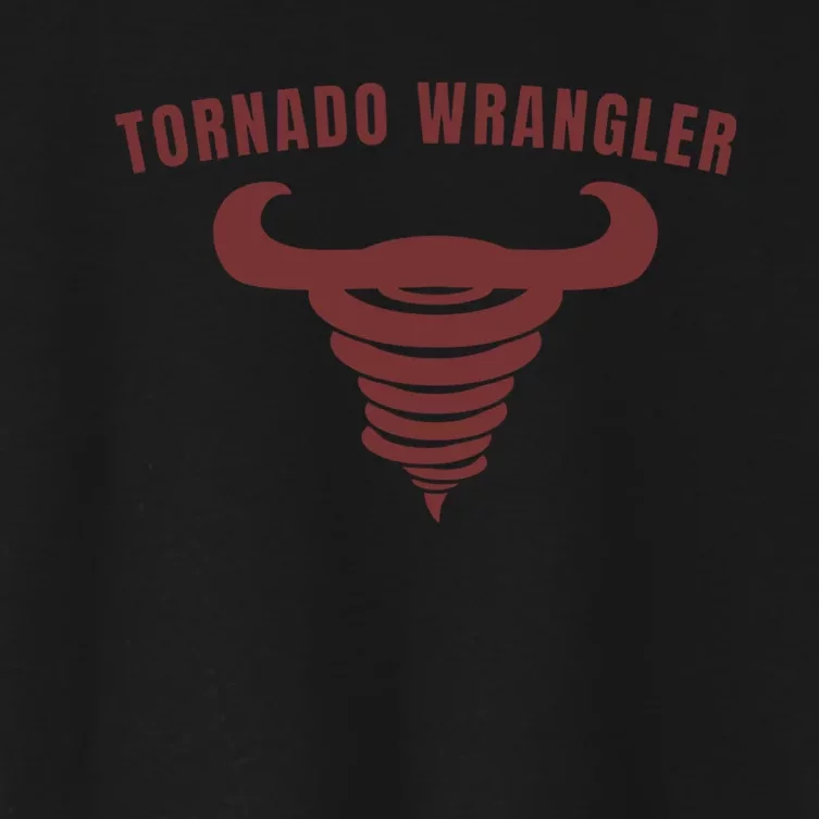 Tornado Wrangler Funny Design Women's Crop Top Tee