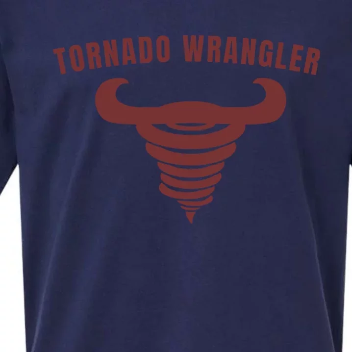 Tornado Wrangler Funny Design Sueded Cloud Jersey T-Shirt