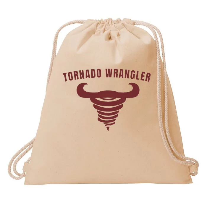 Tornado Wrangler Funny Design Drawstring Bag