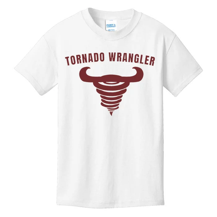 Tornado Wrangler Funny Design Kids T-Shirt