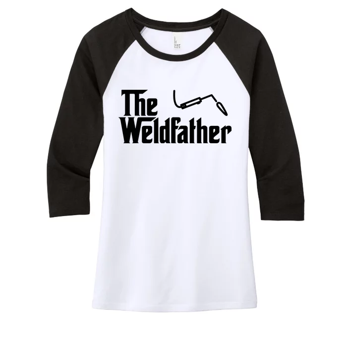 The Weldfather Funny Welder Welding Saying Welders Women's Tri-Blend 3/4-Sleeve Raglan Shirt