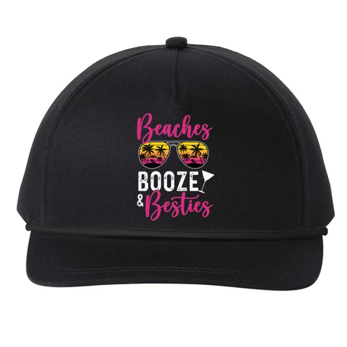 Trip Weekend Friends Beaches Booze Besties Snapback Five-Panel Rope Hat