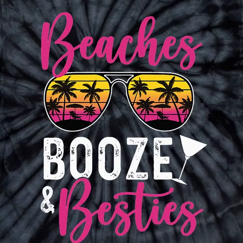 Trip Weekend Friends Beaches Booze Besties Tie-Dye T-Shirt