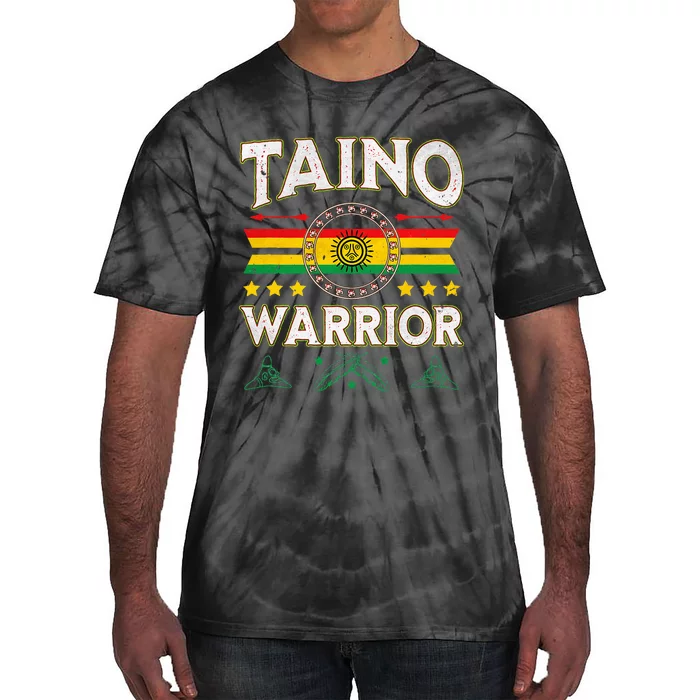 Taino Warrior Flag Native American Arawak Boriken Borinquen Tie-Dye T-Shirt