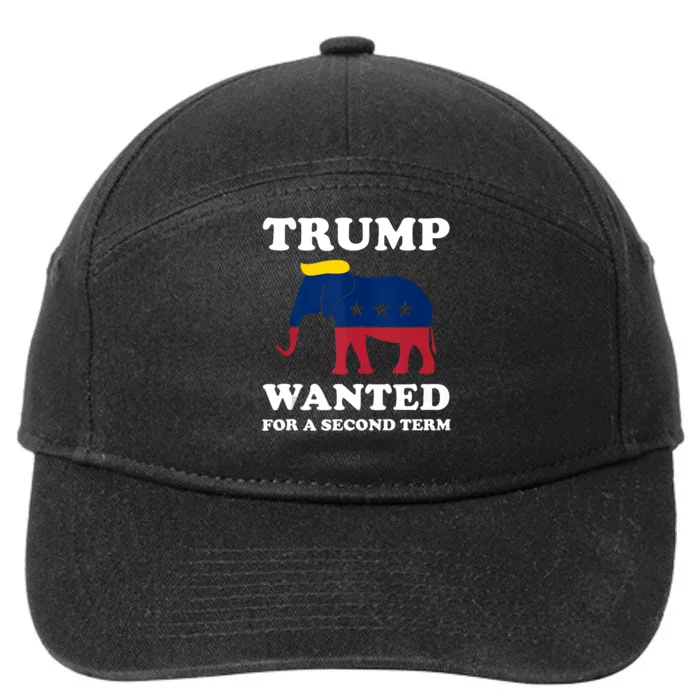 Trump Wanted For Second Term 2024 Pro Trump 2024 Election 7-Panel Snapback Hat