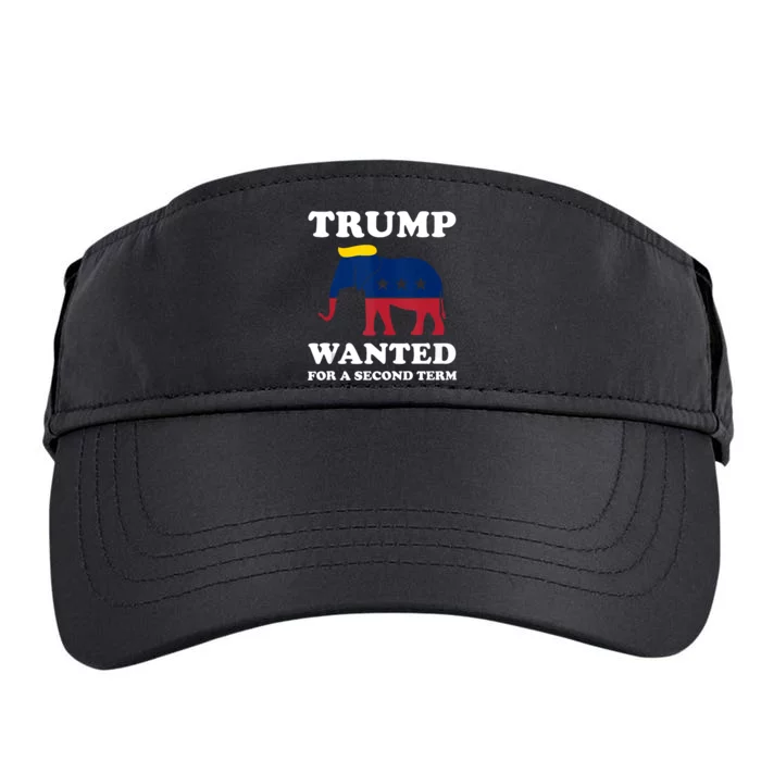 Trump Wanted For Second Term 2024 Pro Trump 2024 Election Adult Drive Performance Visor