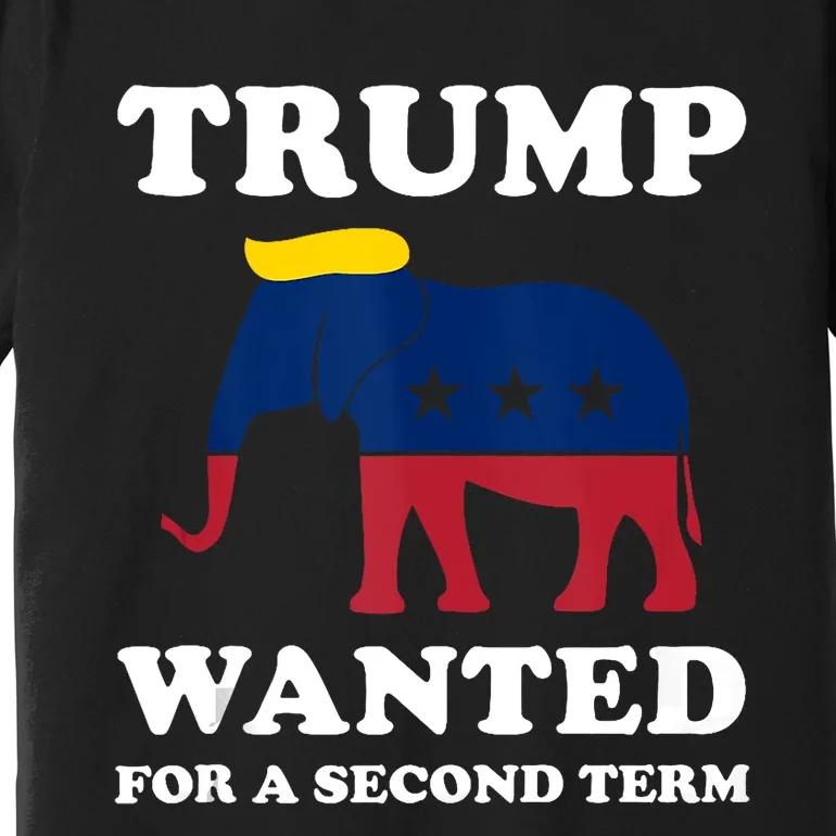 Trump Wanted For Second Term 2024 Pro Trump 2024 Election Premium T-Shirt