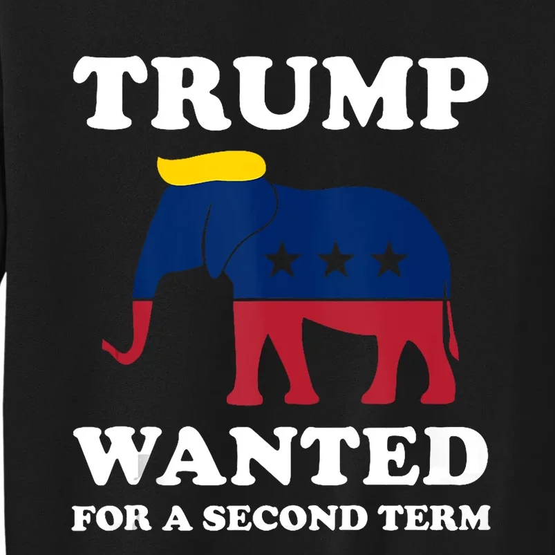 Trump Wanted For Second Term 2024 Pro Trump 2024 Election Tall Sweatshirt