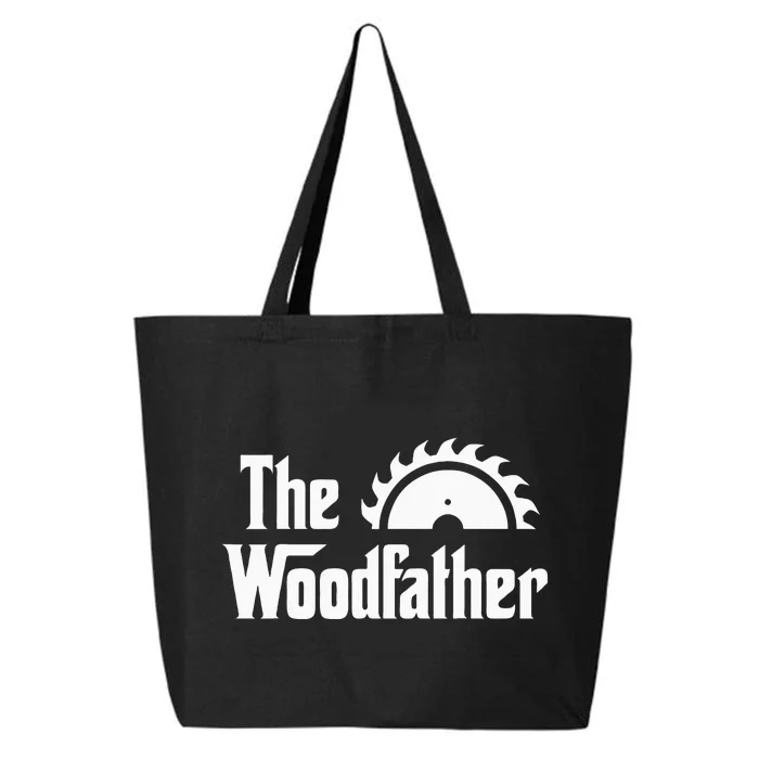 The Woodfather Funny Woodworking Carpenter Joke Woodworker 25L Jumbo Tote