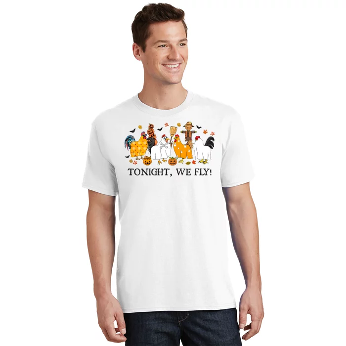 Tonight We Fly Funny Chicken Halloween Costume Spooky Season T-Shirt