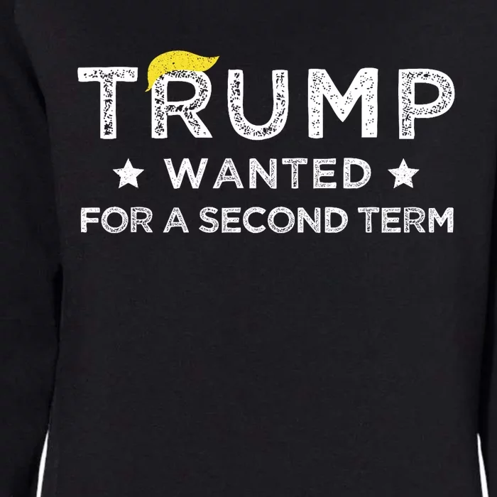 Trump Wanted For Second Term 2024 45 47 Squared Donald Trump For President Womens California Wash Sweatshirt