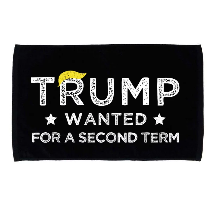 Trump Wanted For Second Term 2024 45 47 Squared Donald Trump For President Microfiber Hand Towel