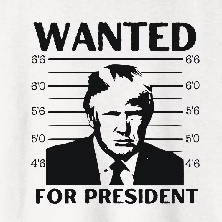 Trump Wanted For President Im Voting For Trump 2024 Women's Crop Top Tee